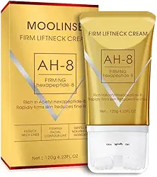 AH-8 Creme firmador para o pescoço para conforto de cuidados com o corpo da pele crepey, contém hexapeptídeo, loções hidratantes e apertadoras, cosméticos para cuidados com a pele, reparação