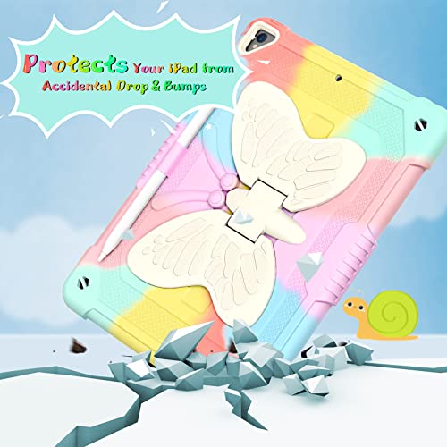New Ipad 10.2 Case For Kids Girls, Ipad 9Th/8Th/7Th Generation Case With Tempered Glass Screen Protector&Shoulder Strap| Ambison Rugged Protective Case For Ipad 10.2 Inch 2021/2020/2019(Multicolor) #TOP2