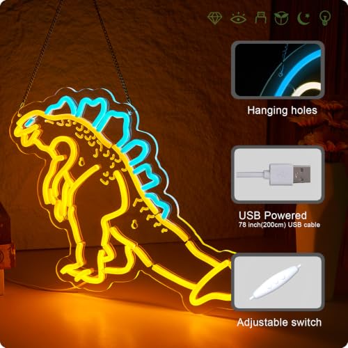 Image of Monster Neon Sign Anime Neon Light for Wall Decor(16.5x12.6 Inch)