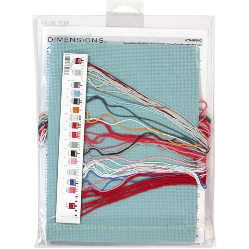 image for Dimensions Counted Cross Stitch 'Snow Bears' Personalized Christmas St