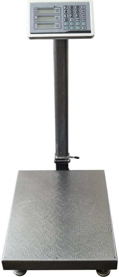 REPLOOD Bilancia Digitale Da Terra 300 Kg | Piattaforma 40x50 Cm | Display LCD | Alimentazione Batteria O Rete