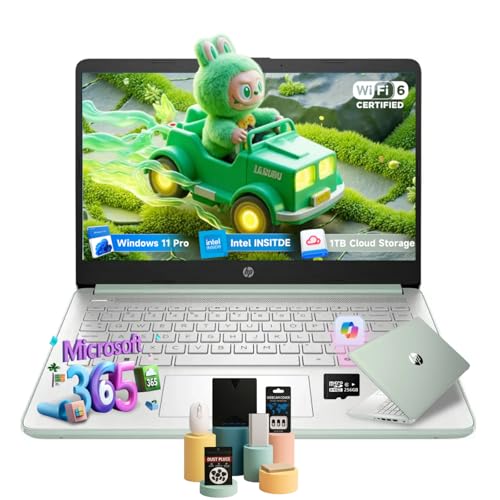 HP 14" Laptop Computer, Intel Processor N150, 16GB RAM, 384 GB Storage(128GB UFS+256GB MSD), Windows11 Pro, Wi-Fi 6, Lightweight