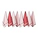 DII 100% Cotton, Ultra Absorbent, Drying & Cleaning, Everyday Kitchen Basic, Classic Stripe Dishtowel, 20 x 28", Set of 8- Red