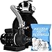 Produktbild KESSER® Sandfilter Sandfilteranlage + 700g Filterbälle ersetzen 25kg Filtersand- Poolfilter 10 m³/h Filteranlage Filterkessel für Pool Schwimmbecken 4-Wege Ventil, einfache Steuerung, Schwarz