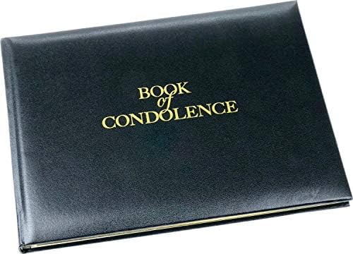 Book of Condolence' - Informal Lined Inner Page Format - Presentation Boxed - Black - Size 265 x 195mm