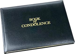 Book of Condolence' - Informal Lined Inner Page Format - Presentation Boxed - Black - Size 265 x 195mm