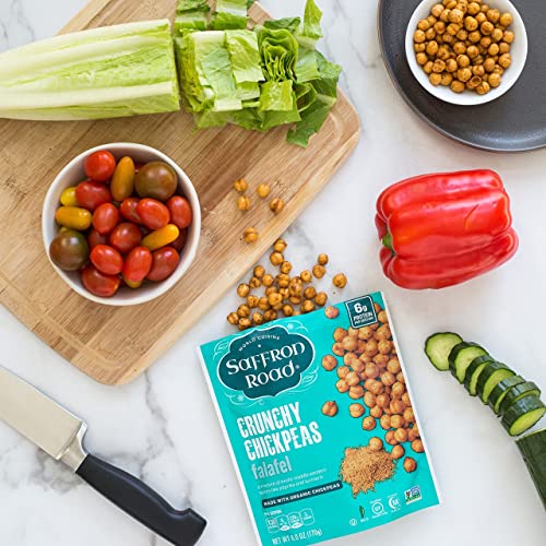 Saffron Road Organic Crunchy Chickpea Snacks-Gluten Free, Non-Gmo, Kosher, Vegan (Falafel, 5.4 Oz (6 Pack)) #TOP2