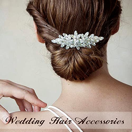 Sooshin Bridal Hair Comb Wedding Hair Accessories For Brides Crystal Wedding Headpiece For Bride And Bridesmaids Rhinestone Hair Accessories For Women And Girls (Silver) #TOP4