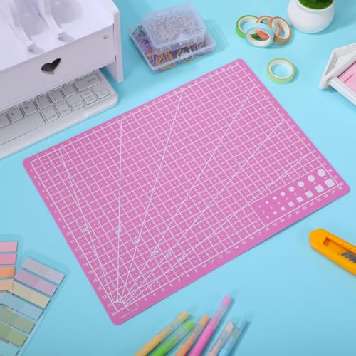 Image of Housoutil A4 Craft Cutting Mat 11.81 X 8.66 X 0.07 in Non-Slip Cutting Pad for Crafts Engraving Art Mat for Sewing Quilting Scrapbooking Diy Art Projects
