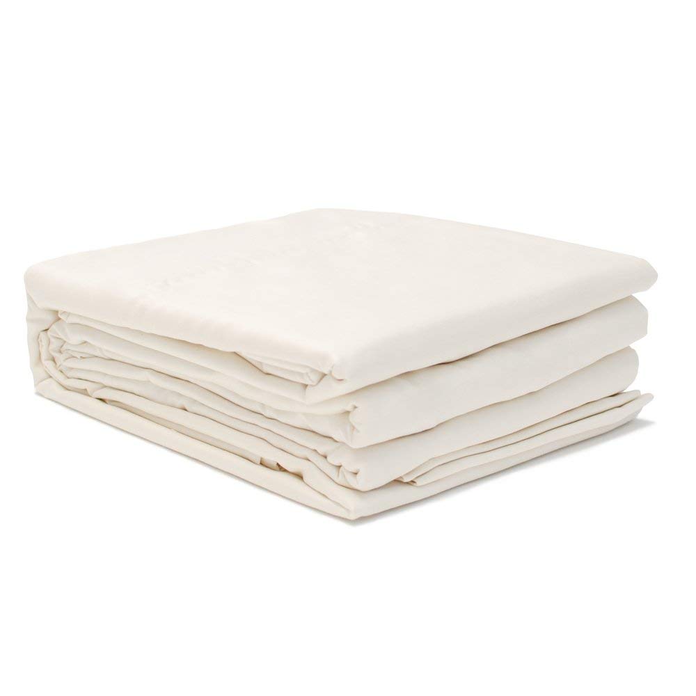 Happsy Organic Full Bed Sheet - Breathable Fitted Bed Sheet for Full Size Bed - 4 Piece Extra