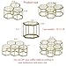 LUGSHIREE Gold Coffee Table Glass Modern Coffee Table, Hexagon Free Combination Glass Center Table Small End Tables with Metal Frame for Living Room Set of 1