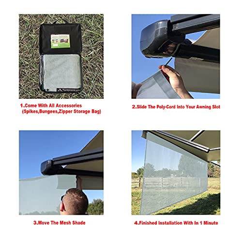 Image of RV Awning Mesh Sun Shade Screen for Motorhome Camper Trailer Sunshade