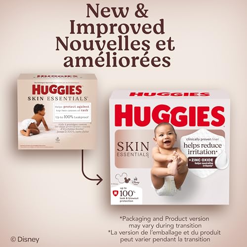 Huggies Size Newborn Diapers, Skin Essentials Baby Diapers, Newborn (6-9 lb.), 76 Ct view 3