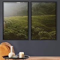 2 Piece Framed Canvas Wall Art Greenlands Canvas Prints Home Artwork Decoration for Living Room,Bedroom - 16