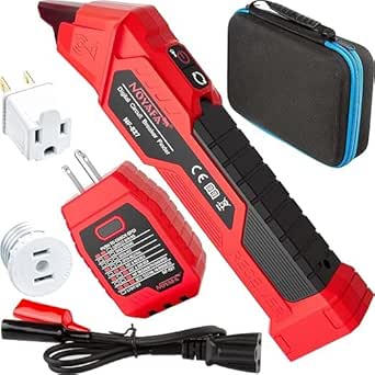 NOYAFA NF-827 Circuit Breaker Finder Tool with 3 Accessories &amp;GFCI Outlet Tester, 90-120V AC Circuit Breaker Finder, Quickly Identify NCV Circuit Tester with Storage Case, Sensitivity Adjustment