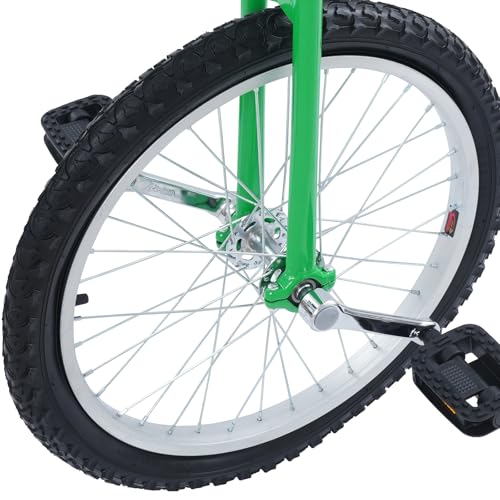 Image of DYNAMI Unicycle with Excellent Steel Frame,Leakproof Tire,Adjustable Height,Curved PU Seat,Mute Bearing,Anti-Slip Designs,for Outdoor Sports Fitness Exercise