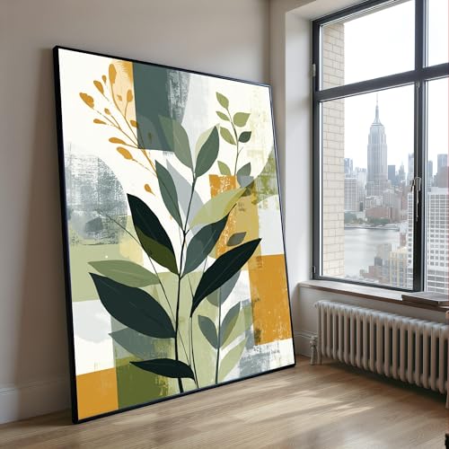Toile murale moderne plantes abstraites affiche bohème minimaliste nordique 60x80cm
