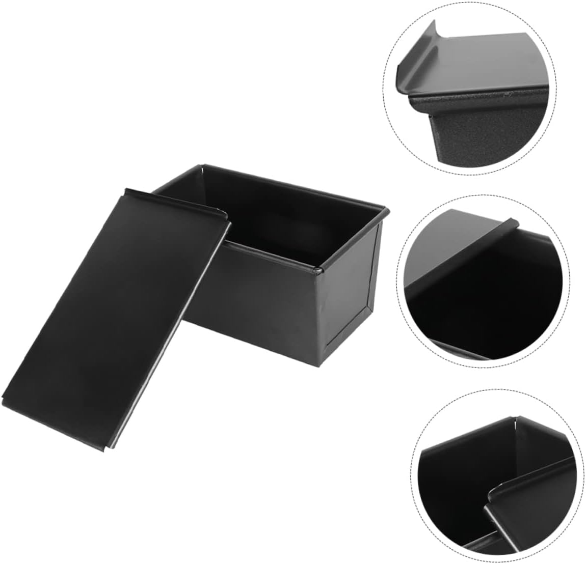 1 Set Toast Baking Cover Non-stick Toast Box Cake Bread Mould Heat Conduction Effect Bread Burning