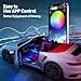Honalia Interior Car Lights, 4Pcs Car LED Lights with Music Mode and Scene Options, Footwell Lighting for Car with Smart APP Control & USB Charger for Truck DC 5V