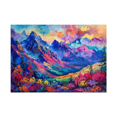 Impression sur toile 60x80cm pour habiller un mur vide avec un paysage moderne sans cadre