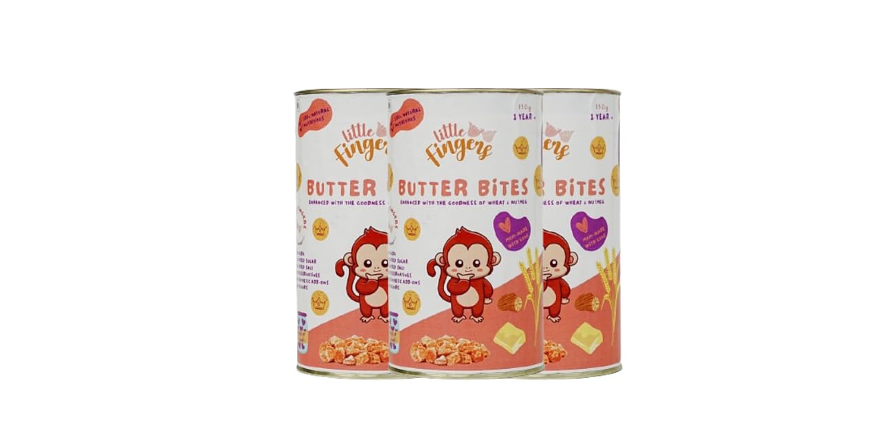LITTLEFINGERS Organic Cookies With No Refined Sugar And Preservatives For Kids - 150 Grams | Suitable For 1 Years + (Butter - Nutmeg, Pack Of 3) (B0D4ZCBXTB) Amazon Price History, Amazon Price Tracker