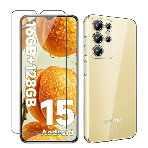 Xiangyun Handyhülle für Oukitel C1/Oukitel C1 Pro Hülle mit 1 Stück Panzer Schutz Glas Schutzfolie, Transparent Silikon Soft Crystal Clear Kratzfest TPU Case Schutzhülle (6.52')