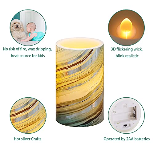 Petristrike Flickering Flameless Candles, Battery Operated Candles With Remote Timer, Led Pillar Candles For Home Decor, Party, Centerpiece - Set Of 3 #TOP1