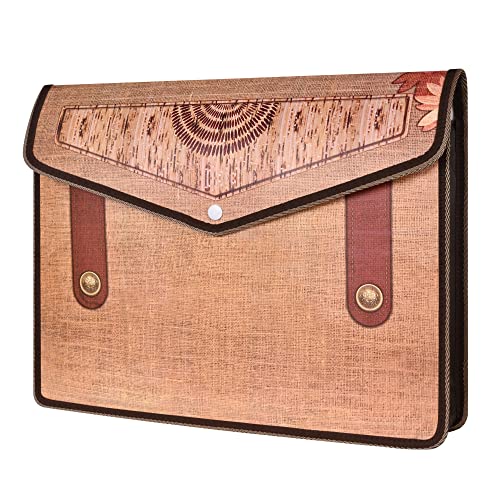 Image of FEDUS Documents Holder Envelope Folder, Stylist Printed Storage Bag with Snap Button Transparent Plastic File for documents Certificate File Document Folder Organizer for Certificate