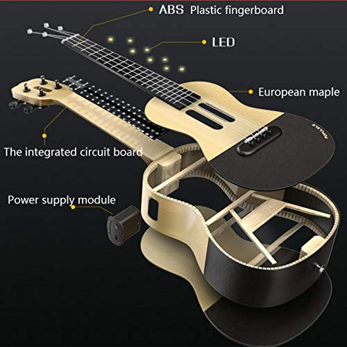 KEPOHK Guitare acoustique 4 cordes en bois d’épicéa de concert intelligent de 23 pouces avec l’enseignement de l… - Les Beatles, Paul McCartney, John Lennon, RIngo Starr, George Harrison KEPOHK Guitare acoustique 4 cordes en bois d'épicéa de concert intelligent de 23 pouces avec l'enseignement de l… – Image 4