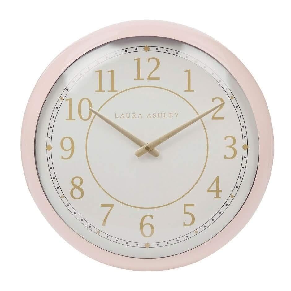 Amazon.co.jp: ローラアシュレイ 壁掛け時計 ピンク レトロ 直径40cm 