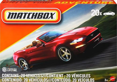 Matchbox Pack 20 Coches de Juguete, vehículos Surtidos para