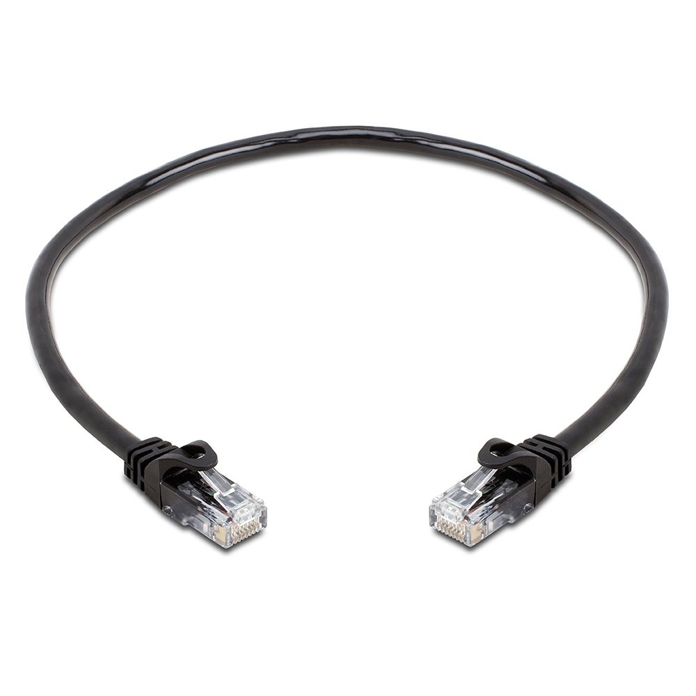 Cmple Kabel krosowy Ethernet Cat6, 0,5 m, czarny, pozłacany styk męski na męski (5 sztuk)