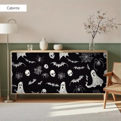 Image of Nuxovilar Ghost Halloween Party Decor Wallpaper 12x18In PVC