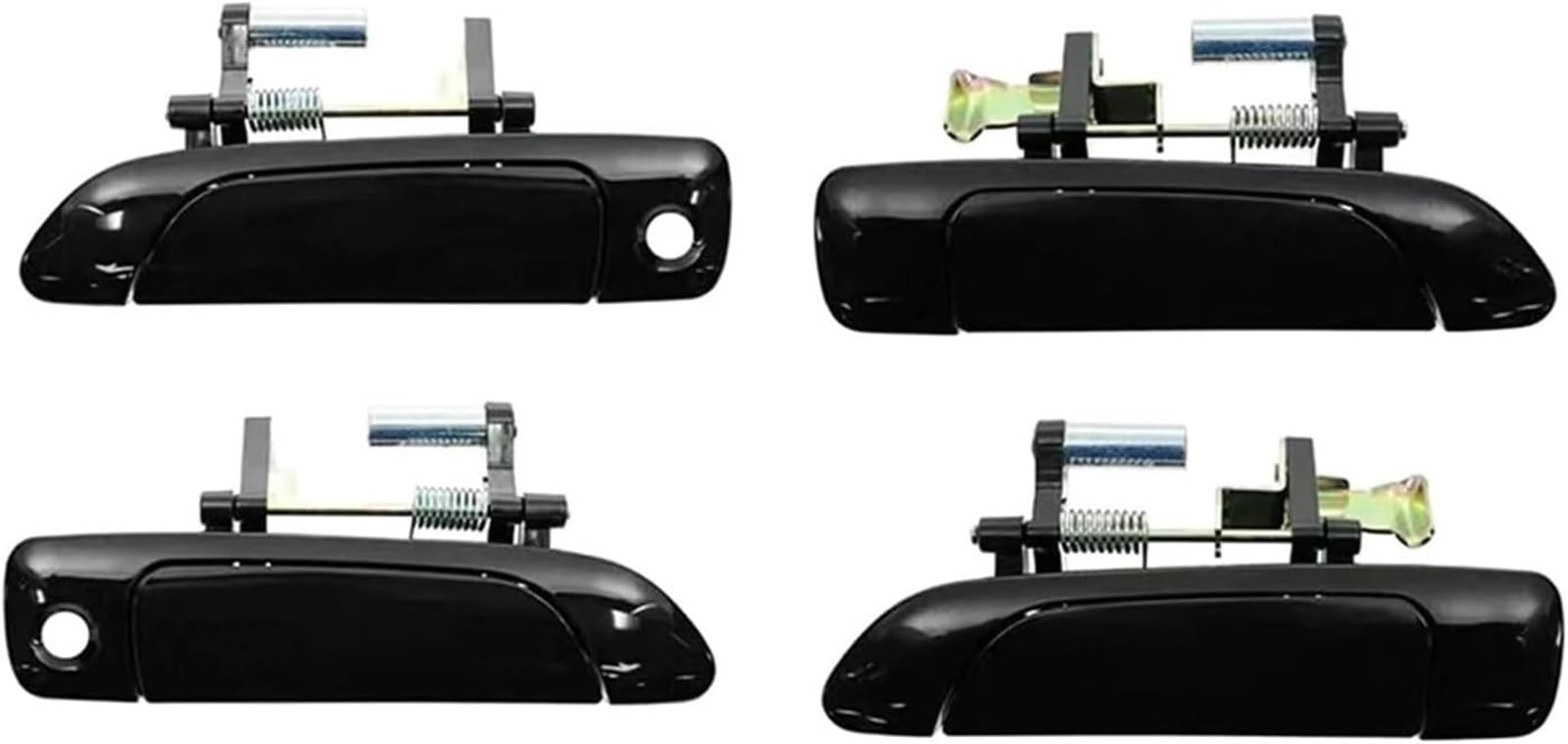 Glymzoi One Color Car Exterior Door Handles Car Outer Door Handle For Civic 2001-2005 4Pcs/Lot Front Rear Exterior Outside Handles Set Black