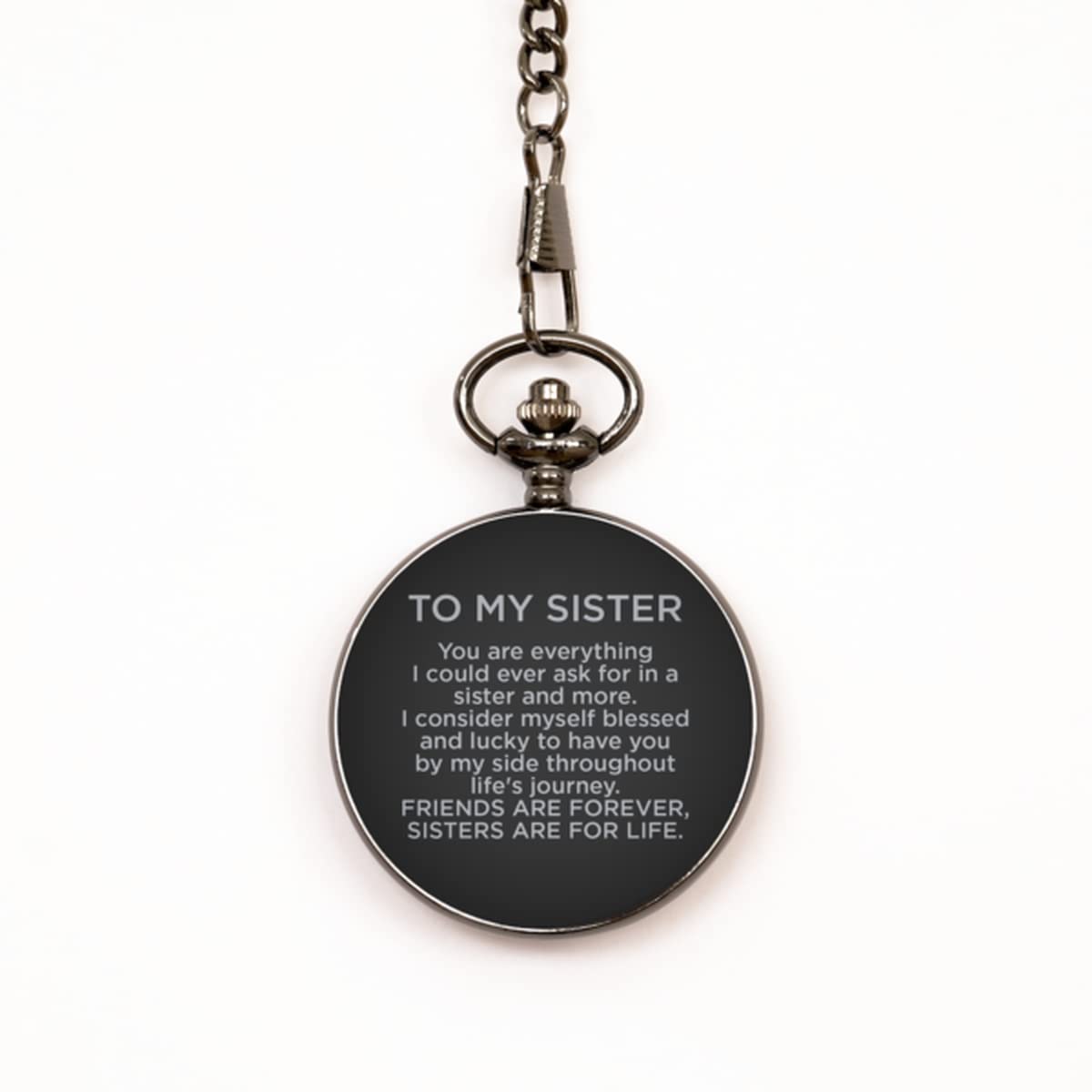 Mother's Day Unique Gifts for Sister, Thoughtful Gifts from Sister, Special Sister Pocket Watch, Engraved Timepiece for Birthdays