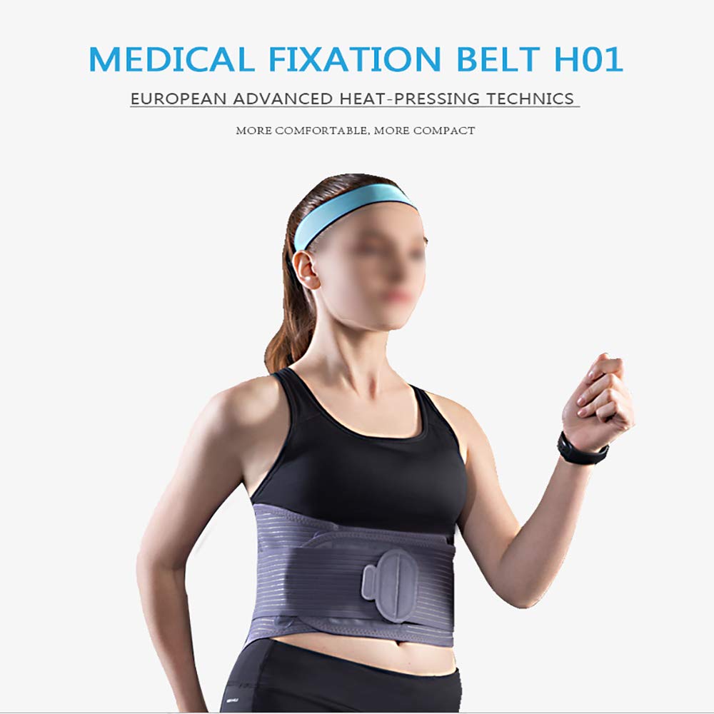 Faja Lumbar Fitness - Soporte de Refuerzo de Espalda Baja - para Hernia de Disco, ciática, escoliosis, estenosis espinal - con Correas de compresión Doble Ajustables,L
