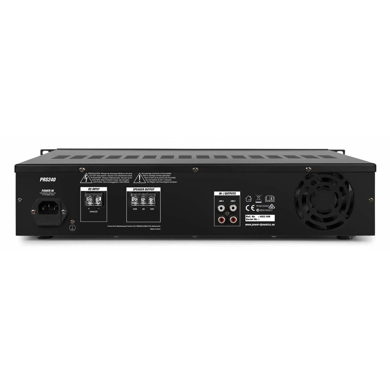 Power Dynamics PRS240 - Amplificateur, 240 Watts, 100 Volts