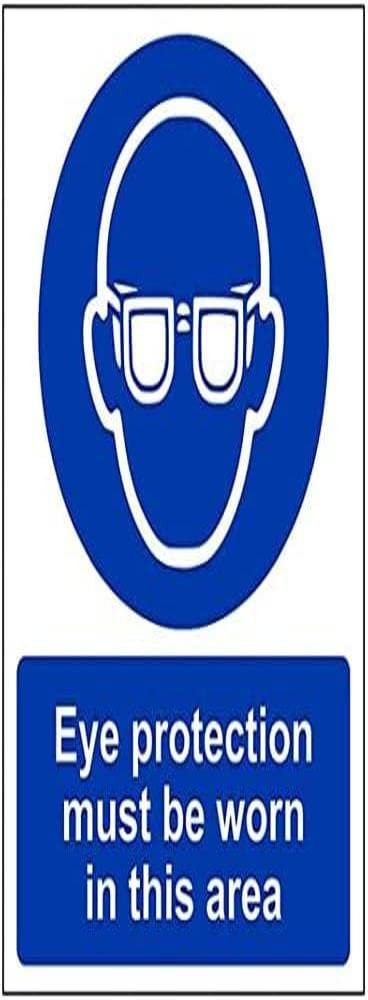 V Safety Mandatory PPE - Eye Protection Must Be Worn In This Area - 150 X 200mm