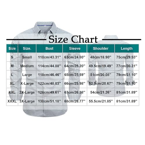 Men's Long Sleeve Dress Shirt Plaid Collared Button Down Shirts Slim Fit Business Casual Office T-Shirt Stretchy Fashion3