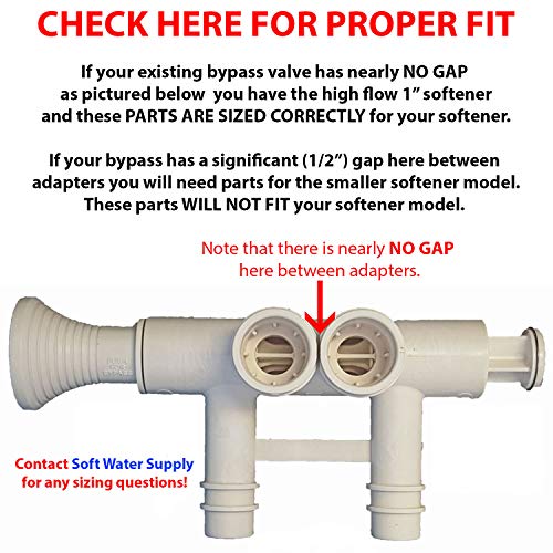 Water Softener Bypass Valve Kit Components