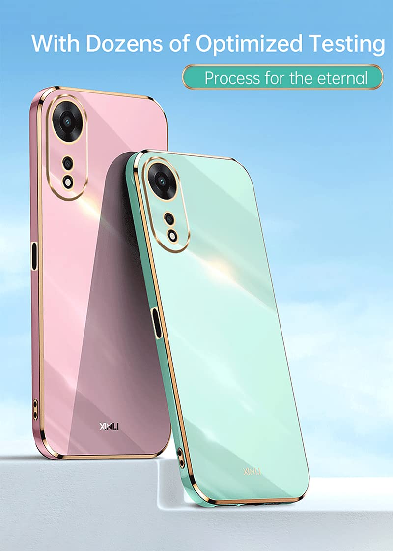 XINYEXIN Cover per Oppo A78 4G (6.43), Custodia in Silicone Morbido Antiurto Ultrasottile con Motivo Carino, Design a Bordo Dritto - Flowers, Purple
