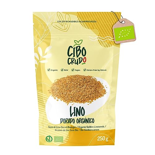 Semillas de Lino Dorado Orgánicas - 250g. Semillas de Linaza Ricas en Fibras Omega 3 y Sales Minerales. Organic Flaxseed.