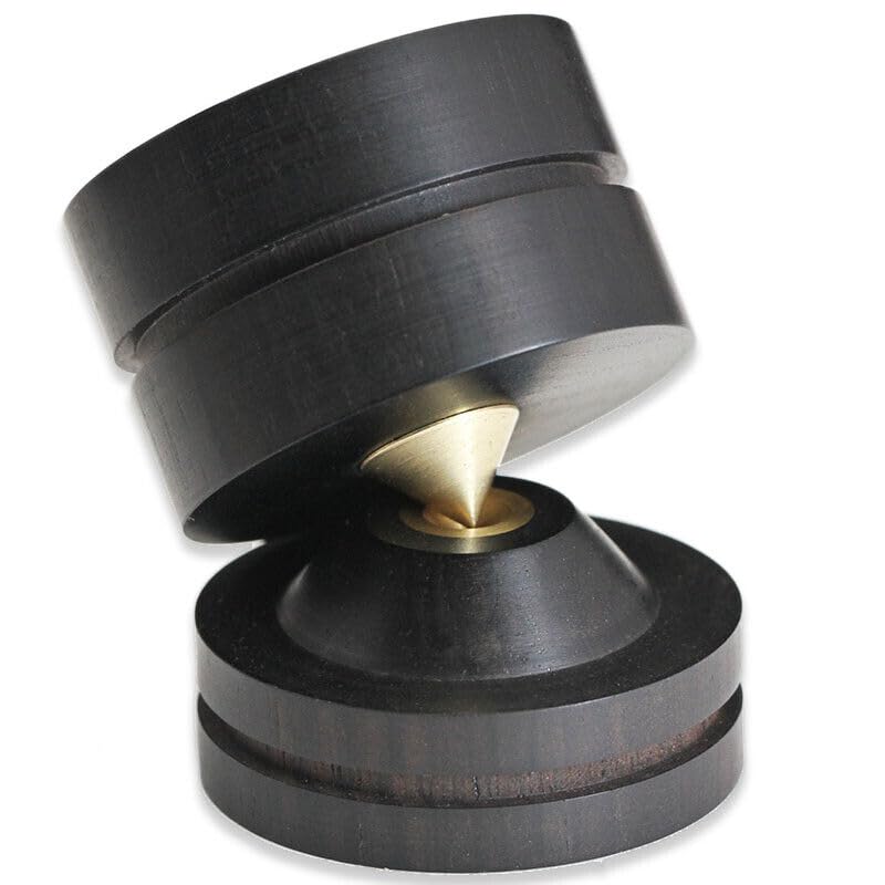 4PCS 33mm Height Adjustable Wooden Speaker Spike Isolation Stand Base Pad