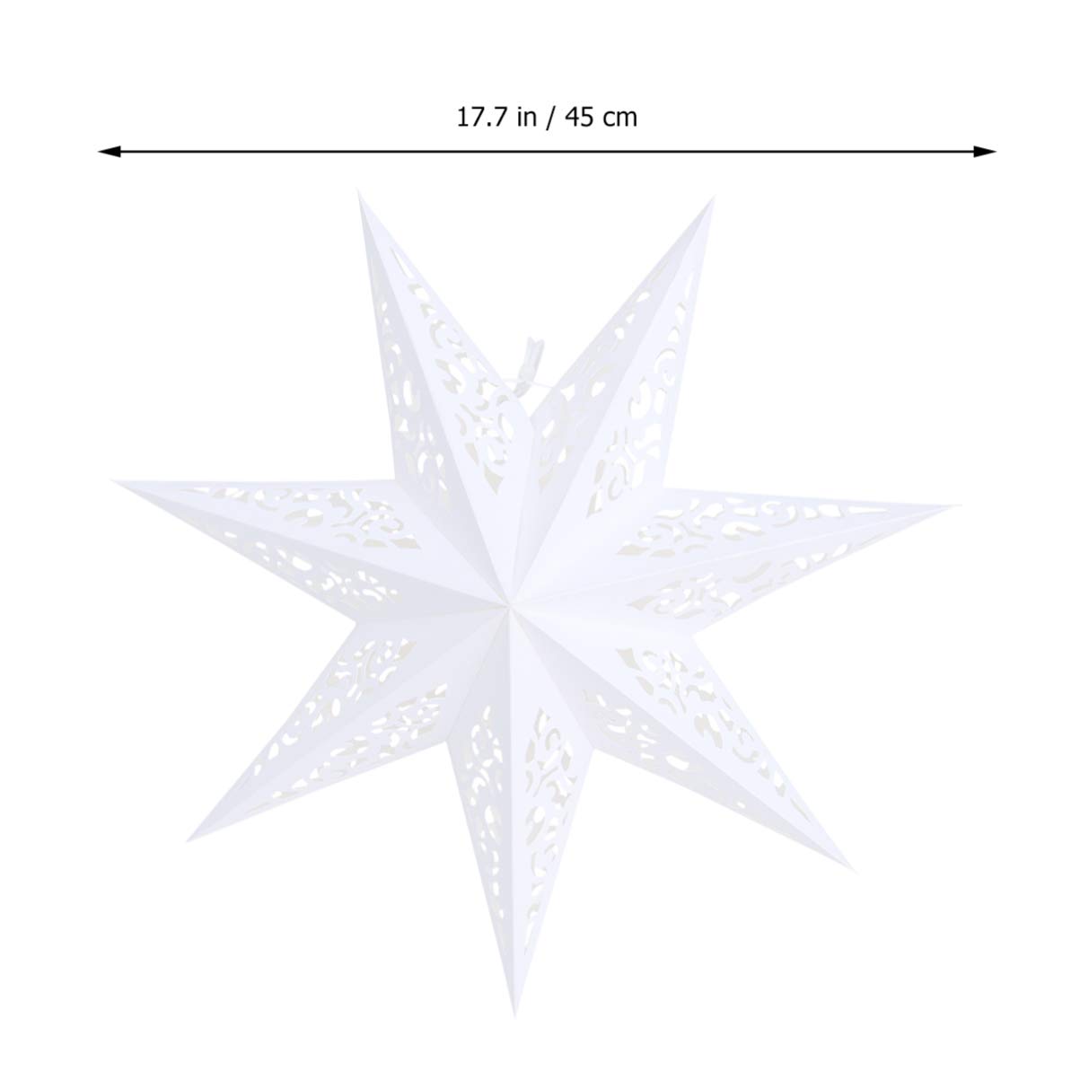 VORCOOL Paper Star Lantern, Hollow Out Star Lantern Paper Perfect for Weddings, Christmas Holiday, Birthday Party Celebration & Home Decor(45CM)