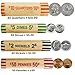 PM Company 64 Pcs Preformed Coin Wrappers Rolls — Assorted Heavy Duty Rolls Wrappers for Quarters, Pennies, Nickels, and Dimes