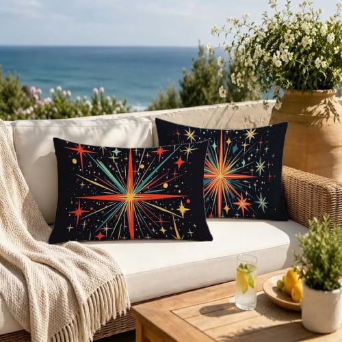 Fundas cojines exterior impermeables de lino negro 40x60 premium 4