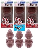 Elf On the Shelf Figurine Hot Chocolate Cocoa Bombs 3 Count - Three Elf Figurine Bombs made with Belgian Chocolate with Mini Marshmallows