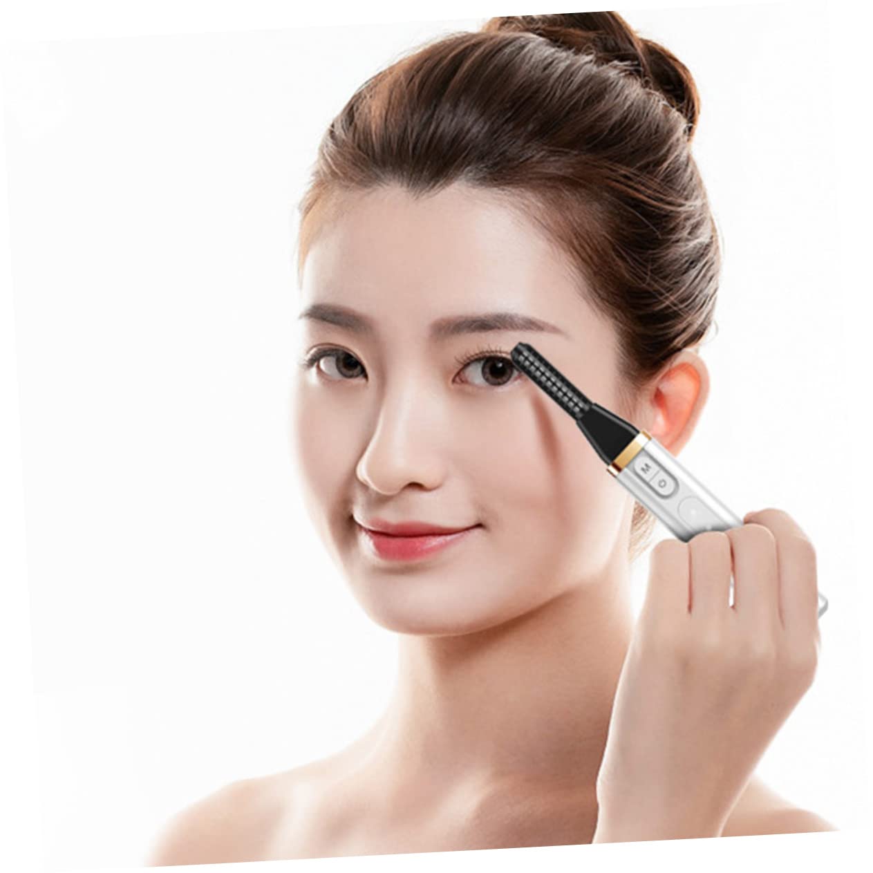 Beavorty 3 Piezas rizador de pestañas de maquillaje accesorios para pestañas cepillo de pestañas cabellos ondulados rizador de pestañas eléctrico rizador de calefacción USB AbS