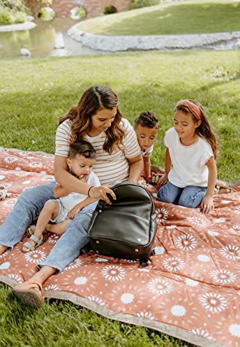 Image of Little Unicorn 5'x10' XL Outdoor Family Picnic & Beach Blanket | Durable & Water-Resistant Fabric | Compact Fold & Easily Wipes Clean | Zipper Pocket (Sun Baked)