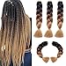 Produktbild Hochwertige Kanekalon Chemiefaser Perücken Hip-Hop Dirty Braid Perücken Synthetisches Braid Haar 100 g / Stück 3 Stück / Beutel Die absolute Länge beträgt bis zu 24 Zoll (C14)